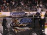ADM entertains the crowd while riding the Zamboni during the Kings game intermission.