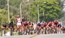 Jonathan Cantwell Celebrates the win while ADM fights forward... - Paramount Racing Criterium - Sunday, 06 JUL 2008