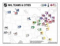 NHL Teams & Cities Map - Updated for 2006-2007 Season