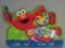 Elmo Wall Rack Hanger - Kids Room Decoration - Sesame Street Colorful w Hardware
