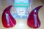 HORNITOS TEQUILA SHOT GLASSES Lot of 2 Red Devil Horn Glass