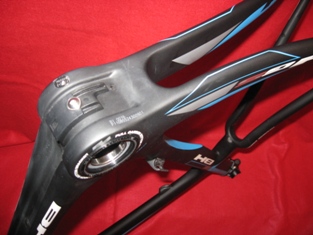 BH G5 Carbon Fiber Bicycle Frameset 2012 56cm MED Black Blue White Frame Fork!9