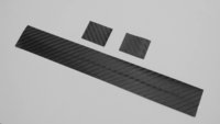 Carbon Fiber Bicycle Chainstay Protector + 2 Frame Patches - Matte / Dry Black