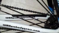 Carbon Fiber Bicycle Chainstay Protector - Cleanly installed