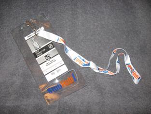 StubHub! Lanyard Clear Plastic Ticket Holder Wallet w White Neck Cord + J Swivel2