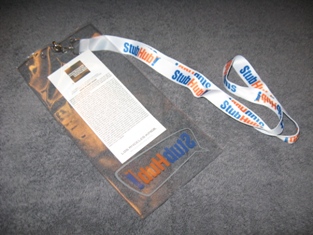 StubHub! Lanyard Clear Plastic Ticket Holder Wallet w White Neck Cord + J Swivel3