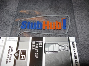 StubHub! Lanyard Clear Plastic Ticket Holder Wallet w White Neck Cord + J Swivel5