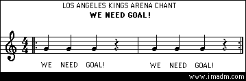 Los Angeles Kings Arena Chant - "We Need Goal!"